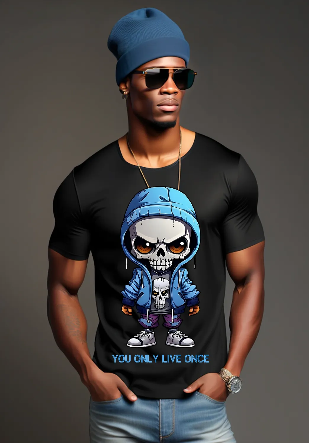Skull Boy You Only Live Once T-Shirts | Grooveman Music